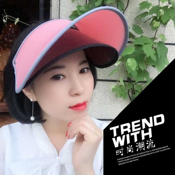 

korean hat fan women's bingbing's sun, Blue;gray