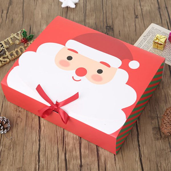 

factoryyd2jeve claus christmas santa big fairy gift design kraft papercard present party favor activity box red green new year pack