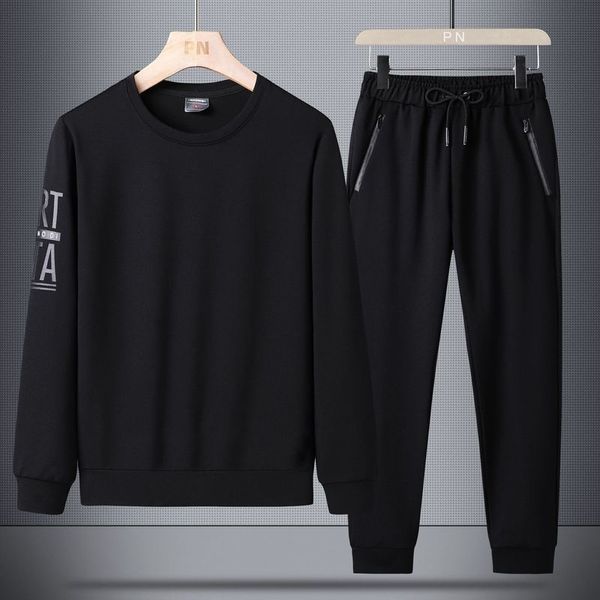 

sports men's autumn winter leisure middle-aged and elderly running fitness suit, Gray