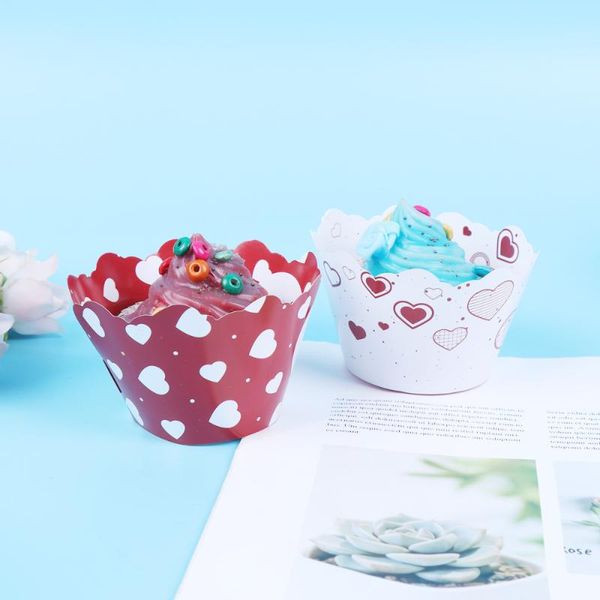 

24pcs in 1 set cake er wrapper paper decorative fruit insert cake er for party