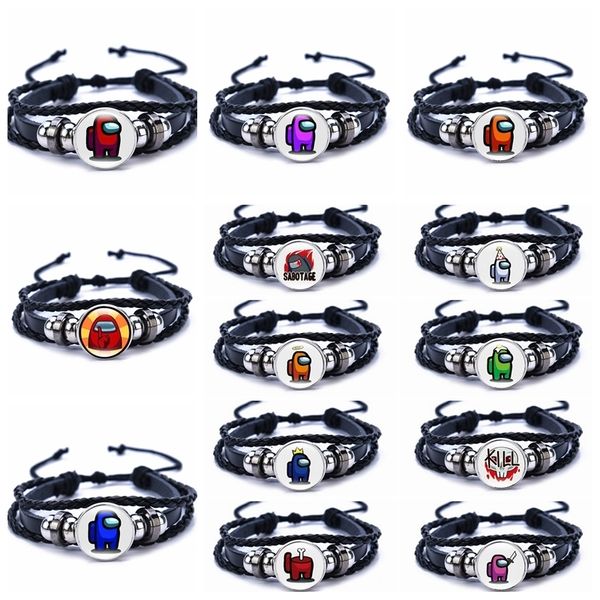 

it 16colors bracelet funny green design us among wrist band handmade leather bracelets for women men party gift