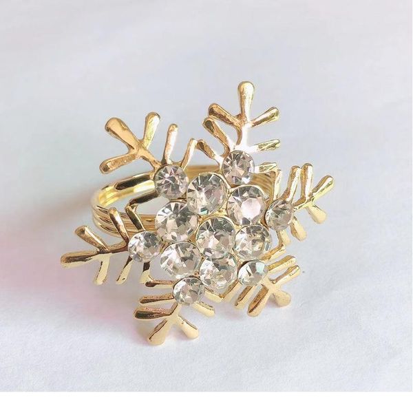 

6/12pcs christmas glitter diamond napkin rings snowflake napkin buckles serviette holder for party banquet l dinn qylncw