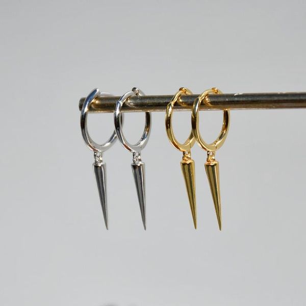 

dangle & chandelier 925 sterling silver earring personality triangle tassel colored zircon vertical bar tie short drop women girl ear jewelr