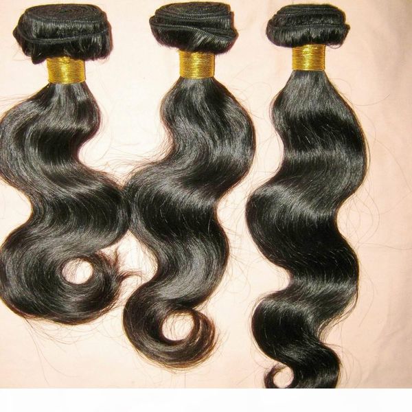 

300g lot unprocessed natural peruvian weave body wave bundles can change color west promotions, Black