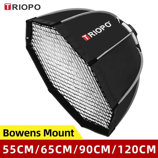 

lighting & studio accessories triopo 55cm 65cm 90cm po portabe bowens mount octagon umbrella softbox with honeycomb grid outdoor soft box fo