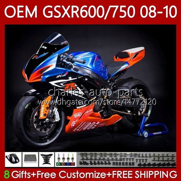 OEM de injeção para suzuki gsxr 600 750 cc gsxr-750 k8 gsxr-600 600cc 750cc 08-10 corpo 88NO.61 GSX-R600 GSXR750 08 09 10 GSXR600 GSX-R750 2008 2009 2010 Fairing não raça !!