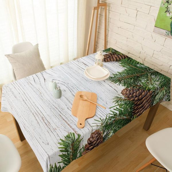 

spring green pine wood texture print table cloth dining chair cover kitchen tablecloth modern home decor manteles table cover