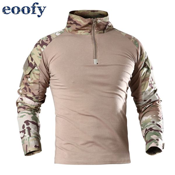 

male military uniform tactical long sleeve t shirt men camouflage army combat shirt airsoft paintball clothes multicam shirt top, White;black