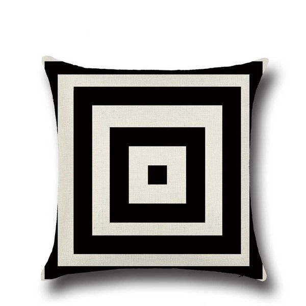 

new design christmas geometry cushion covers cotton linen black cover for sofa bed nordic pillow case almofadas 45x45cm