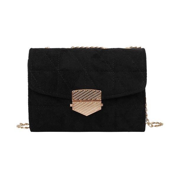 

cross body 2021 winter autumn crossbody bags for women designed soft wool female clutch shoulder bag metal chains messenger