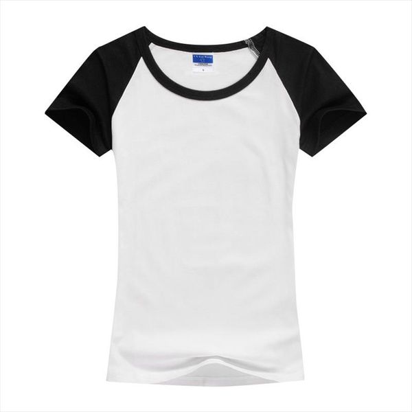 

summer ladies casual and comfortable cotton short sleeve t shirt 2021 slim round collar short sleeve tee, White