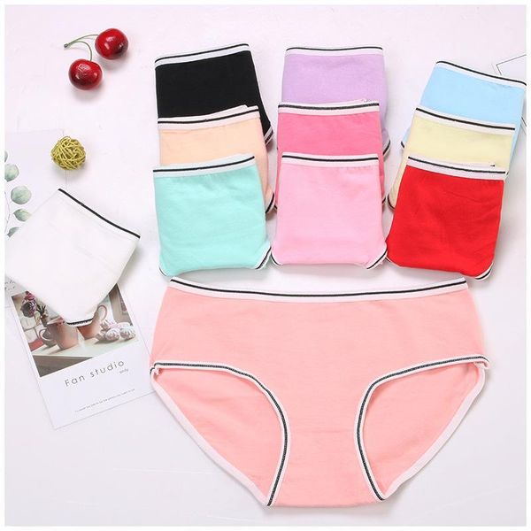 

cotton woman panties ladies underwear plus size fashions mid waist briefs -xxl gifts women panty1, Black;pink