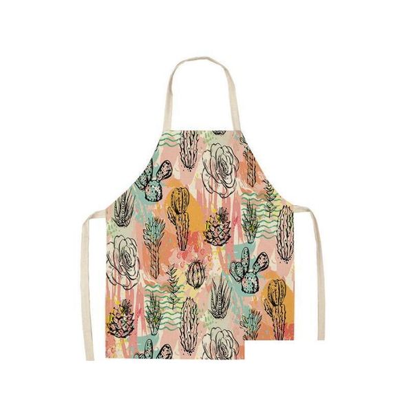 

cotton linen cactus pattern kitchen aprons cute sleeveless adjustable cooking cleaning aprons di jllcdb network2010