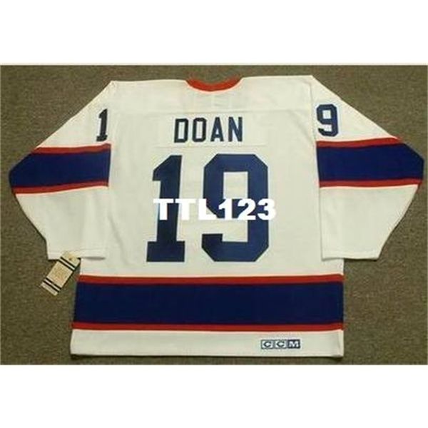 

421 #19 shane doan winnipeg jets 1995 ccm vintage tk away home hockey jersey or custom any name or number retro jersey, Black