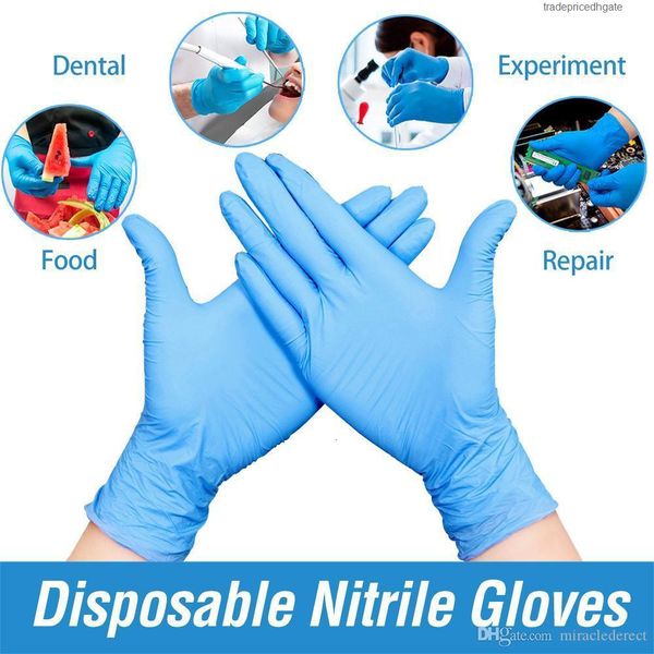 

work waterproof 100pcs/lot allergy disposable food grade safety nitrile gloves mechanic