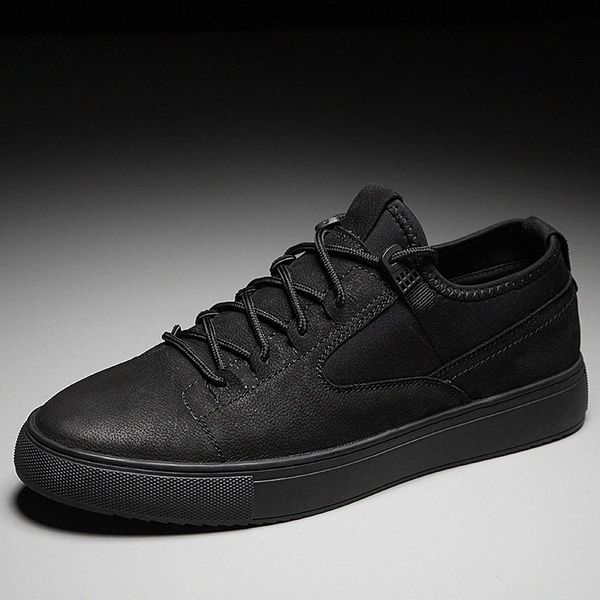 

men's casual shoes spring leisure leather footwear male fashion comfortable office shoes slip on men cowboy street men's shoes #ls