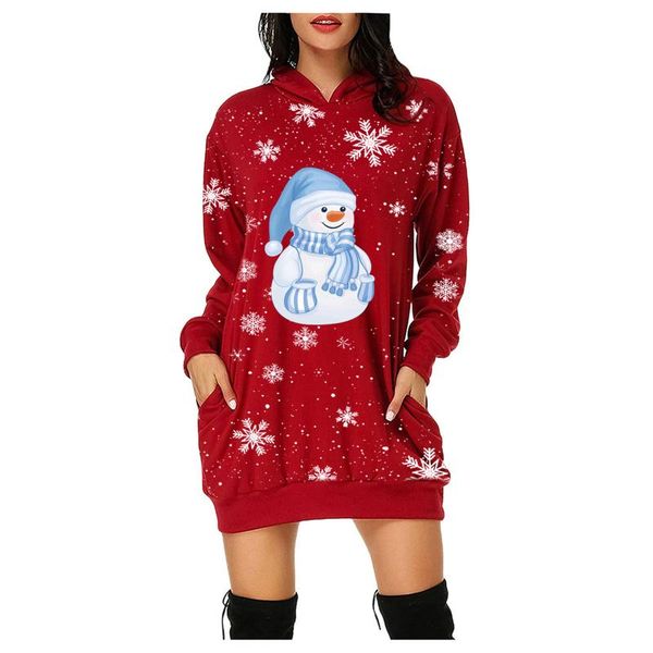 

women's hoodies sweatshirts dress fashion christmas hoodie bag hip pocket print autumn dress hoodie fashion #j4s, Black;gray