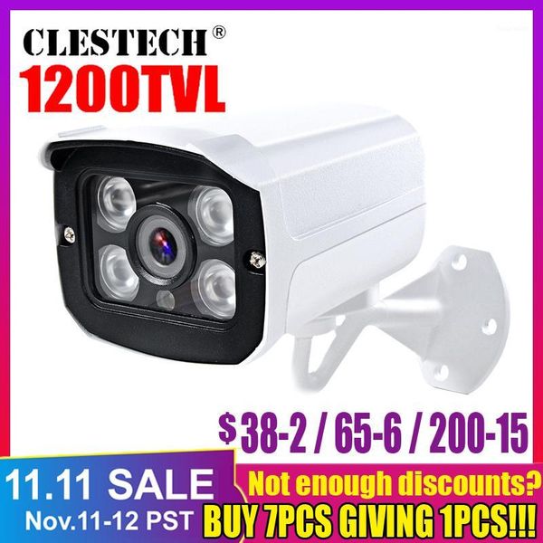 

metal real 1200tvl hd cctv camera waterproof ip66 outdoor security ir-cut 4led array infrared 30m night vision security vidicon1