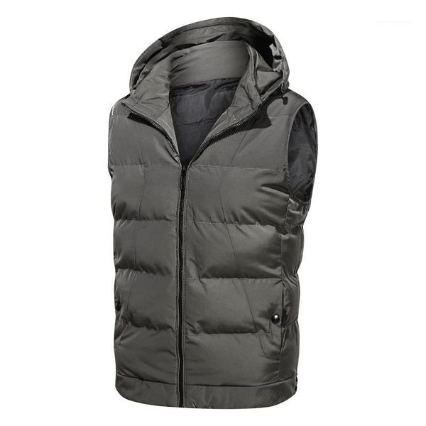 

men's vests mens sleeveless vest autumn winter soft jacket casual coats male hooded men's men thicken waistcoat with hood 20211, Black;white