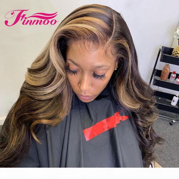 

honey blonde wig body wave lace front human hair wigs for women ombre human hair wig 13x4 colored brown wigs peruvian remy 180%, Black