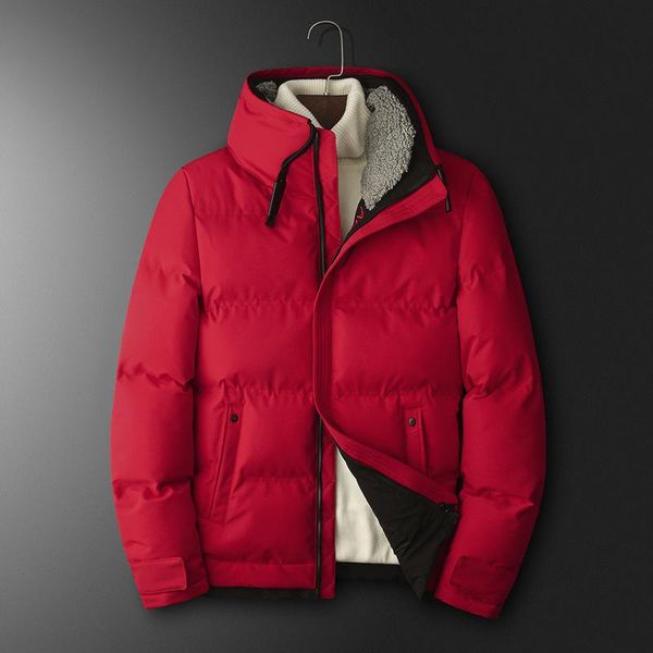 

new men winter thicken parka homme 2020 fashion brand men's warm windproof down jacket casual outwear coat korean male clothes, Black