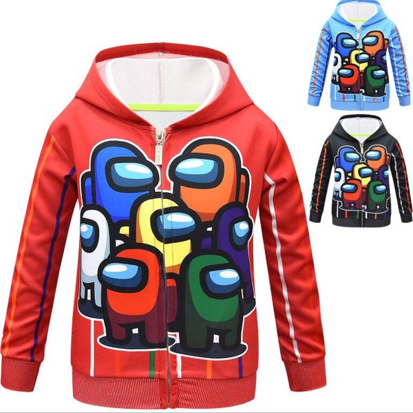 

gameyouth среди сша 3d print full zip-up hoodie толстовки с капюшоном для детей, Blue