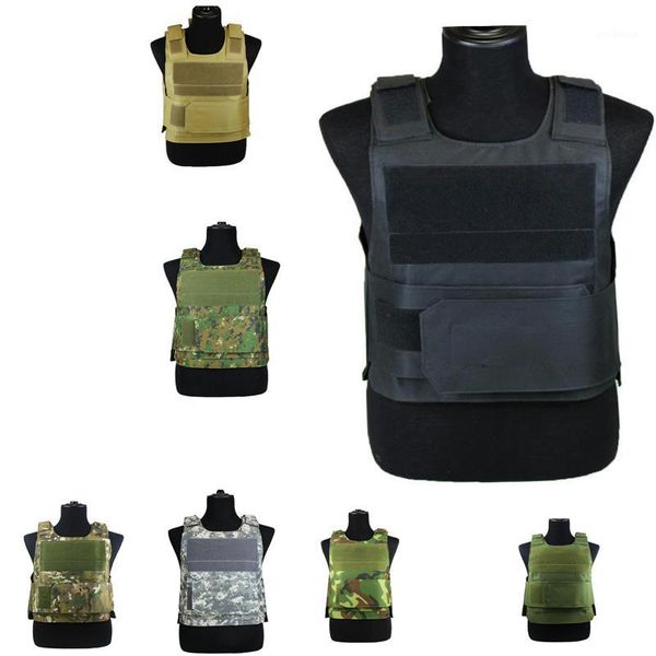 

hunting jackets tactical vest camouflage body armor sports wear security protective army molle with 7 colors dyf0051, Camo;black