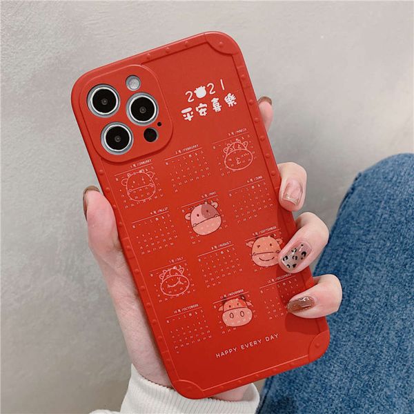 

2021 calendar the ox year of life for 12x mobile phone case wind net red xr men's 8 / 11