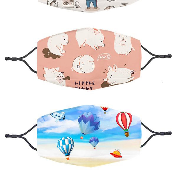 

washable breathable anti-dust reusable face animal with cute cat designer mask masks filter printing mouth unujm