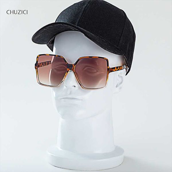 

sunglasses chuzici oversize square women double colors frame gradient shades, White;black