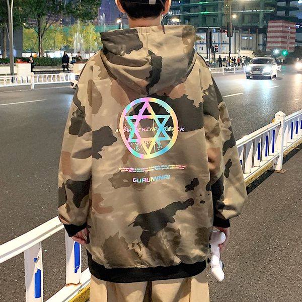 

2021 new camouflage hoodies new fashion male hoodie men's clothes and size fit lj6r, Black