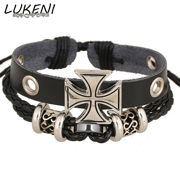 

charm bracelets 2021 leather bracelet homme alloy beaded handmade bands paracord & bangles women men jewelry gift sl019, Golden;silver