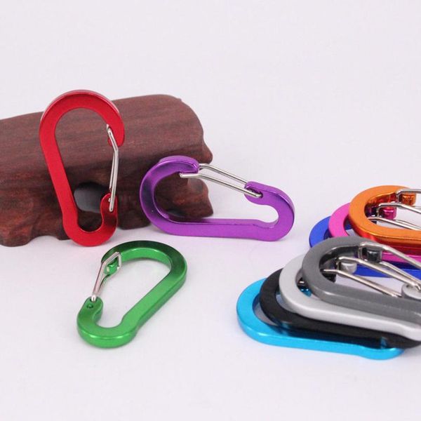 

5pcs gourd-shaped aluminum alloy carabiner camping safety buckle climbing button booms fishing hook snap clip backpack qylsmf