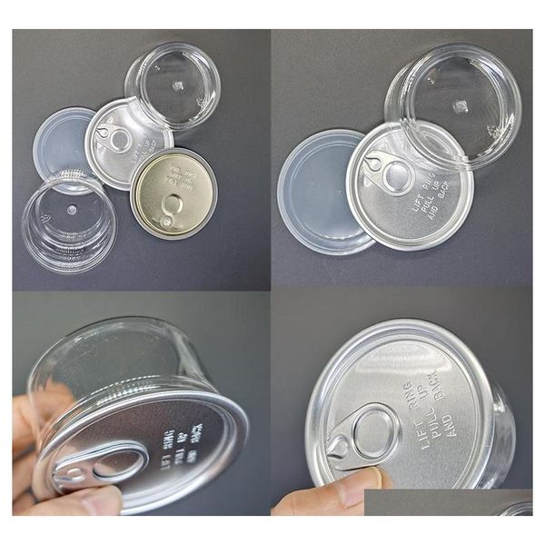 

3.5g clear pet tin can dry herb flower childproof concentrate containers 100ml capacity 33*65mm airtight plasti qylyqn garden2010
