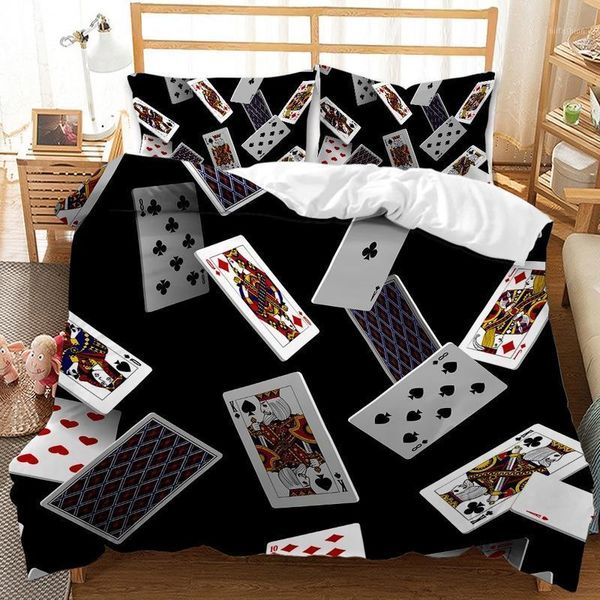 

bedding set fashion magic solitaire pattern print duvet cover set with pillowcase home textiles comforter microfiber for kids 3d1