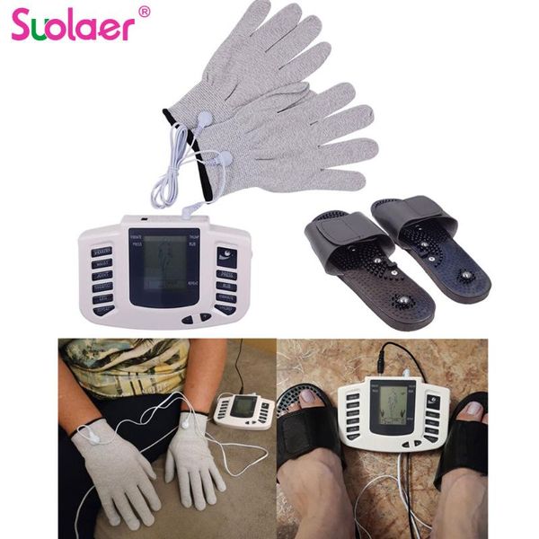

russian or english button electrical stimulator full body relax muscle therapy massager,pulse tens acupuncture slimming massage