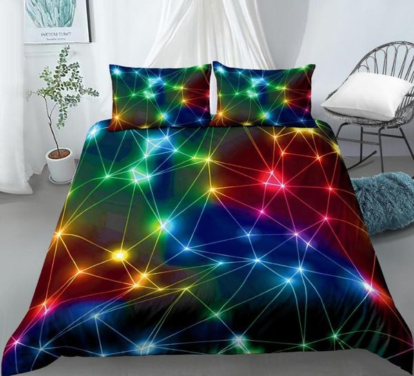 

3d starry sky печатные постельные принадлежности установите красочные сыпу высокое качество подортное крышка мягкая кровать для детских пост