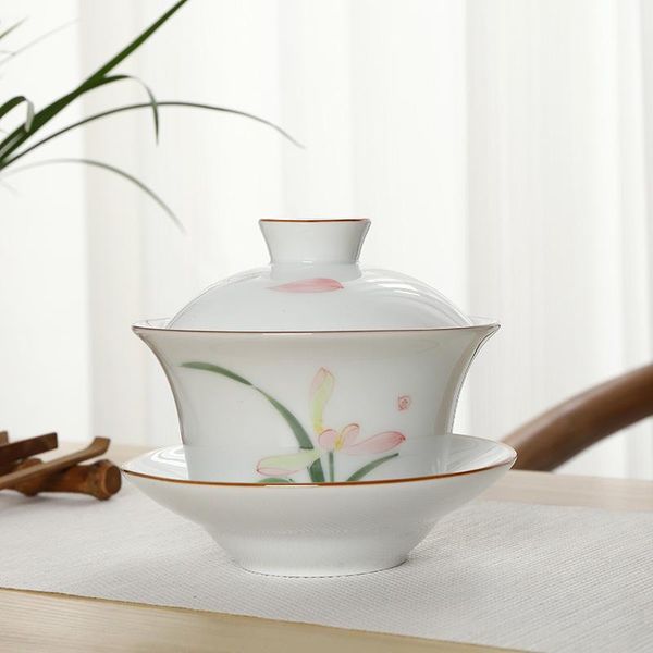 

tangpin ceramic gaiwan teacup hearazeated ceramic teakot фарфоровая чашка китайский кунг-фу чайные наборы tangpin ceramic jllxpm