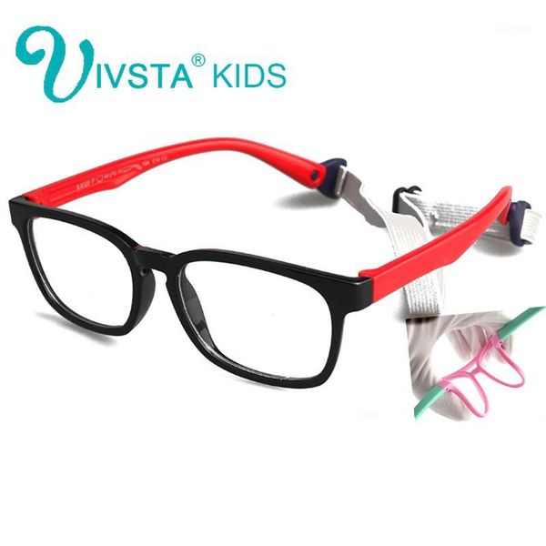 Occhiali da sole Cornici all'ingrosso- ivsta con cinturino 46-16 bicchieri per bambini per bambini Eyeglasses flessibile TR90 Girls Silicone Ragazzi ottici Soft Op81