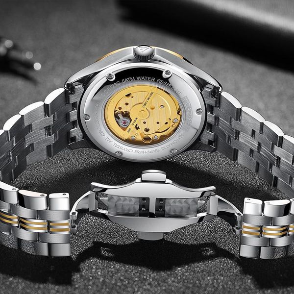 

cadisen watch men japan miyota 8217 mechanical movement matic self wind stainless steel sapphire 50m waterproof business men sqcmgx, Silver