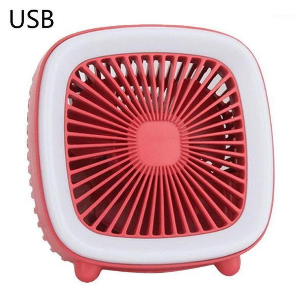 

portable mini deskfan retro tv design air cooler with led light usb 3 speeds y5lf1
