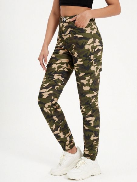 

camo print cargo jeans c9kt#, Blue