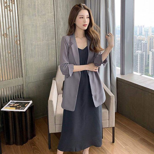 

2021 new unique/suit size large small dress tender fragrance feminine spring show thin skirt with suspend suit of two pieces wisv, White;black
