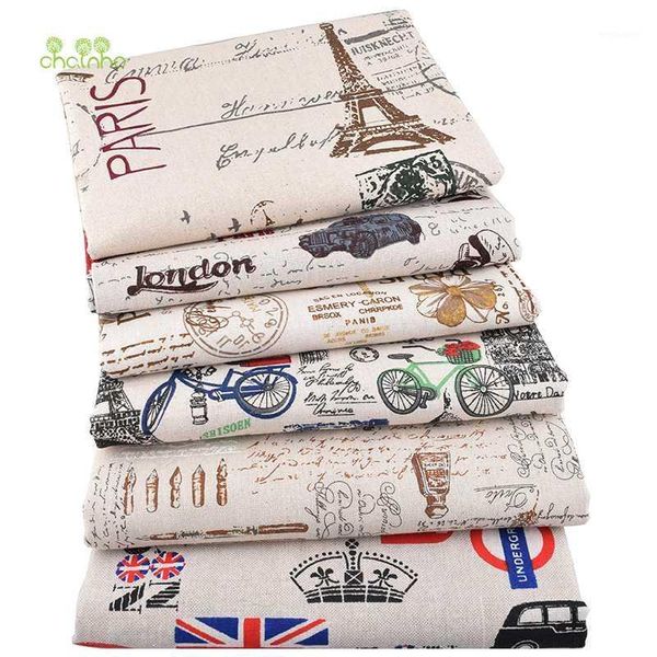 

chainho,new printed cotton linen fabric for diy quilting & sewing sofa,table cloth,curtain,bag,cushion material,half meter1, Black;white