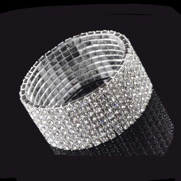 

rhinestone rows imixlot crystal fashion 4/5/8 wedding bridal bracelet bangle bling wristband women jewelry, Golden;silver