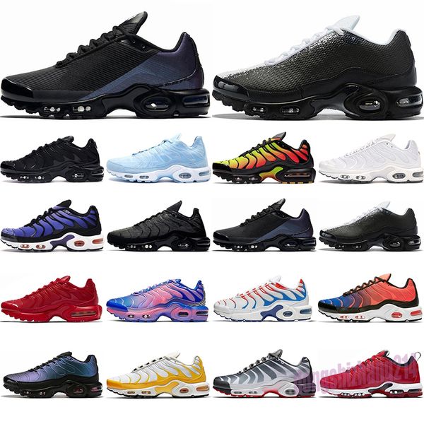 

2021 new mens tn plus women athletic shoes trainers triple black white hyper blue oreo smoke grey worldwide pink fade sports sneakers d21