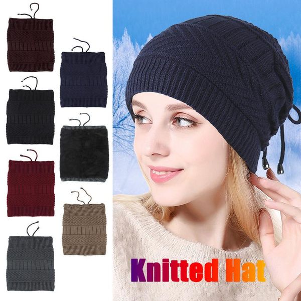 

2021 men women knitted hat autumn winter women men knitted skuilles beanies dad cap solid keep warm ski beanies caps