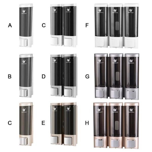 

liquid soap dispenser single/double 350ml wall-mount shower bath shampoo container bathroom accessories