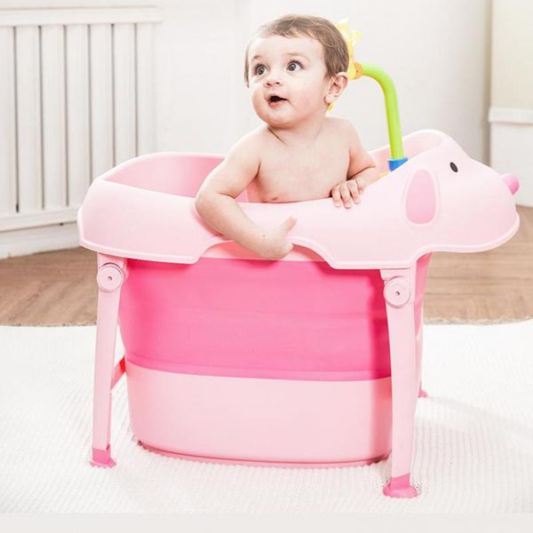 

bathing tubs & seats net red folding bath barrel for children baby swimming