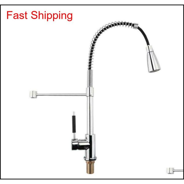 

kitchen pull down sprayer faucet swivel spout single hole sink qyllgk yh_pack